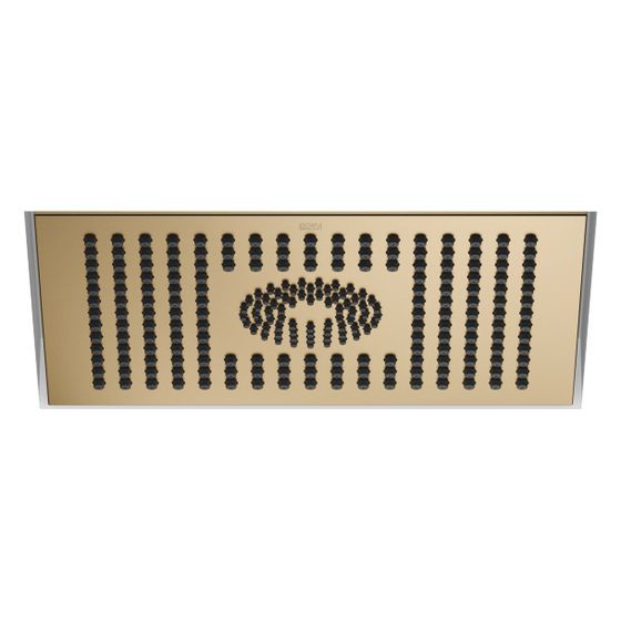 Dornbracht Regenbrause Symetrics für Deckeneinbau 300x240mm 12l/min 6l/min, Dark Brass gebürstet