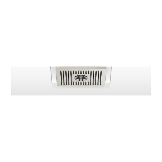 Dornbracht Regenbrause Symetrics für Deckeneinbau mit Licht 300x240mm 12l/min 6l/min, Platin gebürstet
