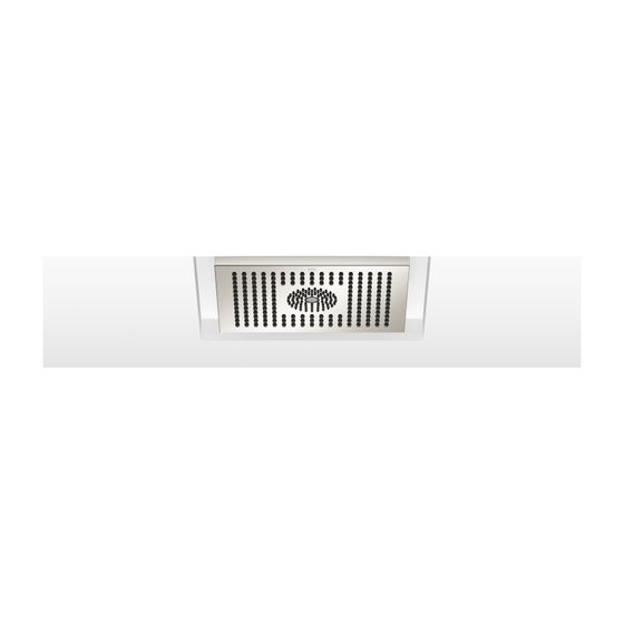 Dornbracht Regenbrause Symetrics für Deckeneinbau mit Licht 300x240mm 12l/min 6l/min, Platin