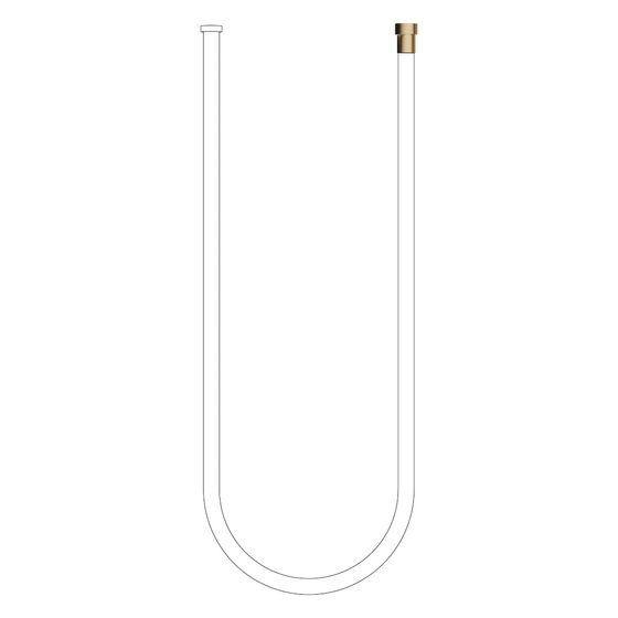 Dornbracht Kneipp-Schlauch Water Tube 2000mm, Weiß/Dark Brass gebürstet