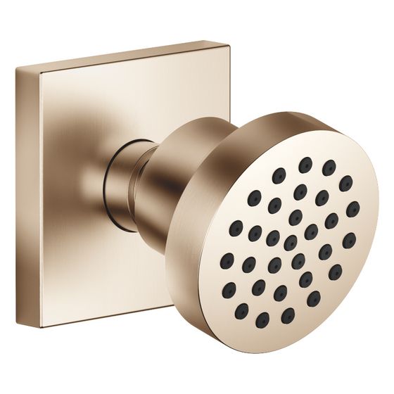 Dornbracht Seitenbrause MEM 5l/min Brausekopf 55mm Kugelgelenk 25 Grad schwenkbar, Champagne gebürstet 22kt Gold