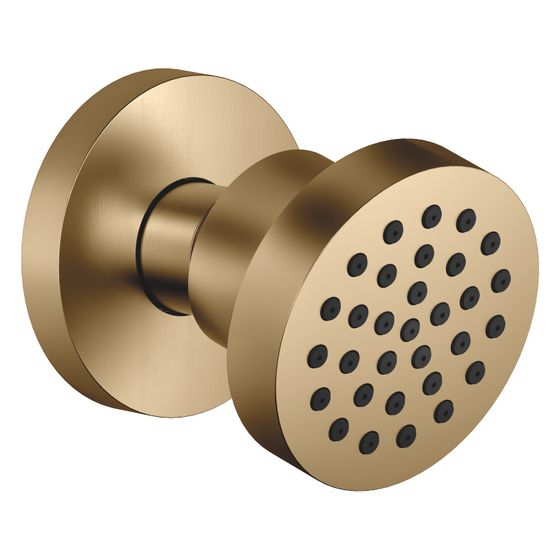 Dornbracht Seitenbrause ohne Mengenregulierung FlowReduce schwenkbar Horizontal Rain 5l/min, Dark Brass gebürstet