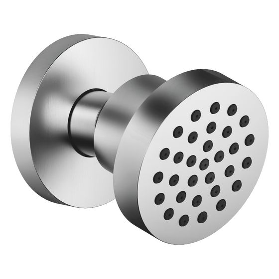 Dornbracht Seitenbrause ohne Mengenregulierung FlowReduce schwenkbar Horizontal Rain 5l/min, Chrom gebürstet