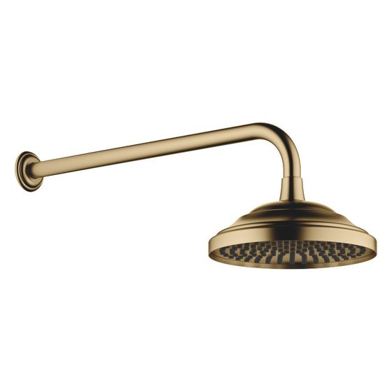Dornbracht Regenbrause mit Wandanbindung Madison 14l/min, Ausladung 435mm, Dark Brass gebürstet