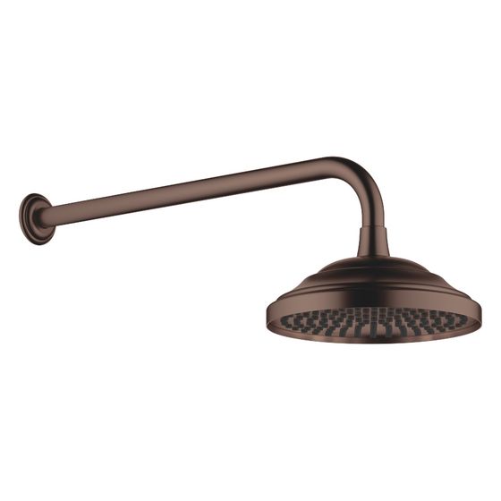 Dornbracht Regenbrause mit Wandanbindung Madison 14l/min, Ausladung 435mm, Dark Bronze gebürstet PVD