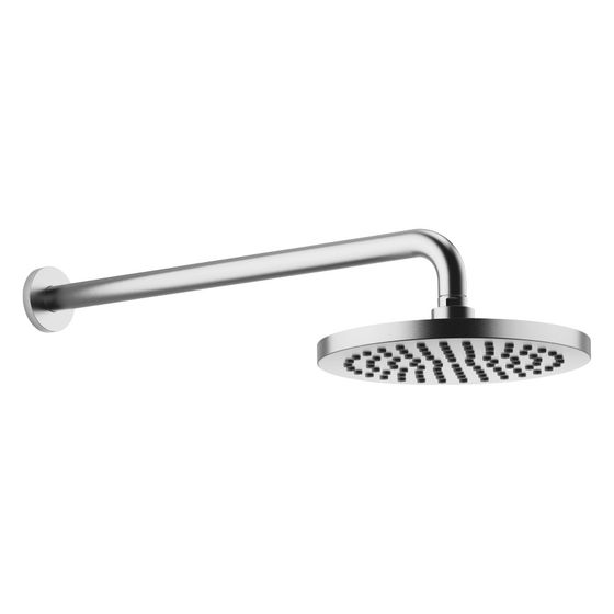 Dornbracht Regenbrause mit Wandanbindung, 450mm Metall D 220mm Pure Rain 9l/min, Chrom gebürstet