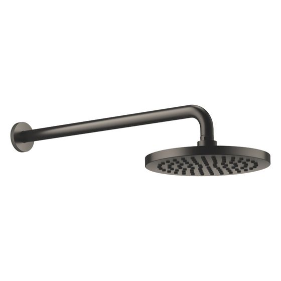Dornbracht Regenbrause mit Wandanbindung, 450mm Metall D 220mm Pure Rain 9l/min, Dark Platinum gebürstet