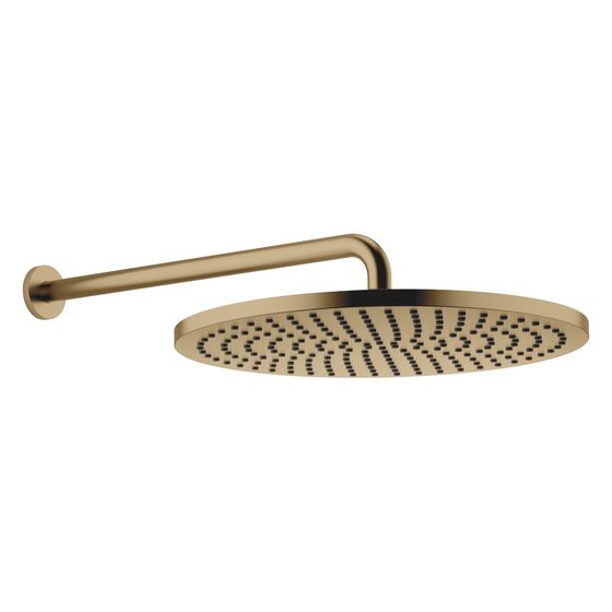 Dornbracht Regenbrause mit Wandanbindung, 450mm D 400mm Pure Rain 20l/min, Dark Brass gebürstet