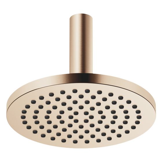 Dornbracht Regenbrause mit Deckenanbindung Kunststoff D 220mm Pure Rain 9l/min, Light Gold gebürstet PVD