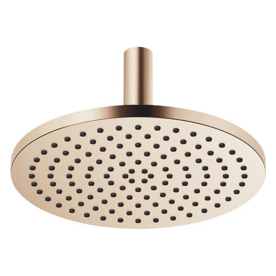 Dornbracht Regenbrause mit Deckenanbindung FlowReduce Metall D 300mm Pure Rain 6,8l/min, Light Gold gebürstet PVD