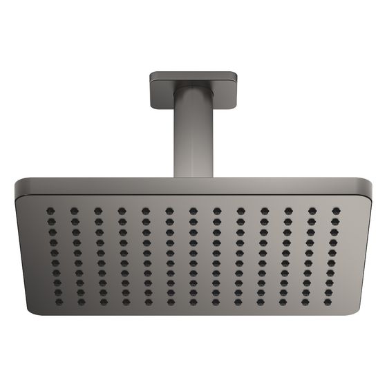 Dornbracht Regenbrause mit Deckenanbindung FlowReduce 300x240mm Pure Rain 6,8l/min, Dark Platinum gebürstet, 28764710-99