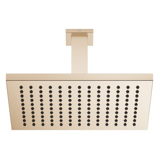 Dornbracht Regenbrause Symetrics mit Deckenanbindung 300x240mm 14l/min, Light Gold gebürstet PVD