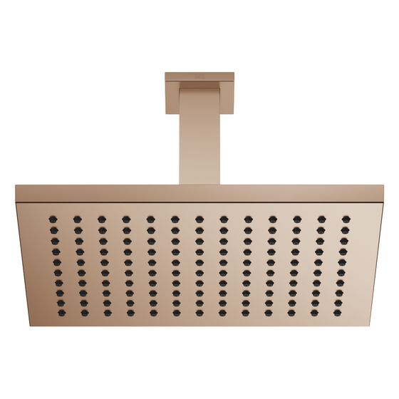 Dornbracht Regenbrause Symetrics mit Deckenanbindung 300x240mm 14l/min, Bronze gebürstet PVD