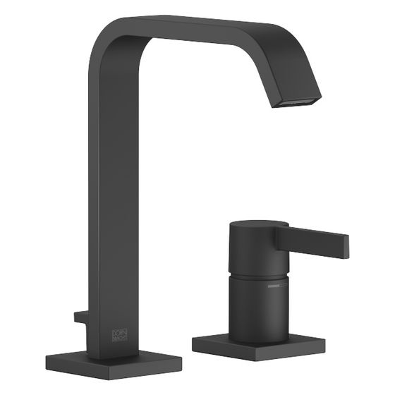 Dornbracht Waschtisch-Zweilochbatterie IMO starrer Auslauf 165mm, 4,6l/min, Schwarz matt