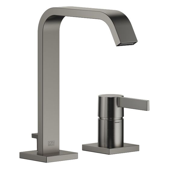 Dornbracht Waschtisch-Zweilochbatterie IMO starrer Auslauf 165mm, 4,6l/min, Dark Platinum gebürstet
