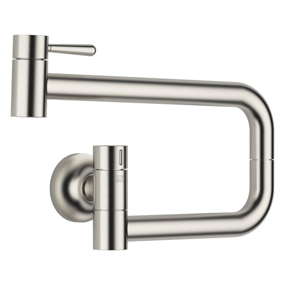 Dornbracht Kaltwasserventil Pot Filler Vaia schwenkbar, Ausladung 500mm, 5,7l/min, Platin gebürstet