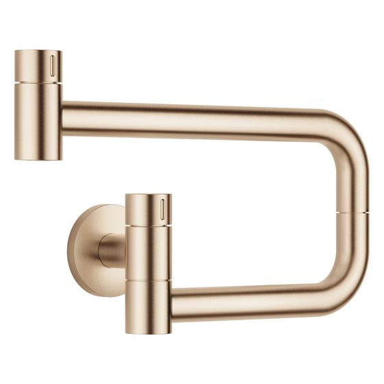 Dornbracht Kaltwasserventil Tara Ultra Pot Filler schwenkbar, Ausladung 500mm, max. 5,7l/min, Champagne gebürstet 22kt Gold