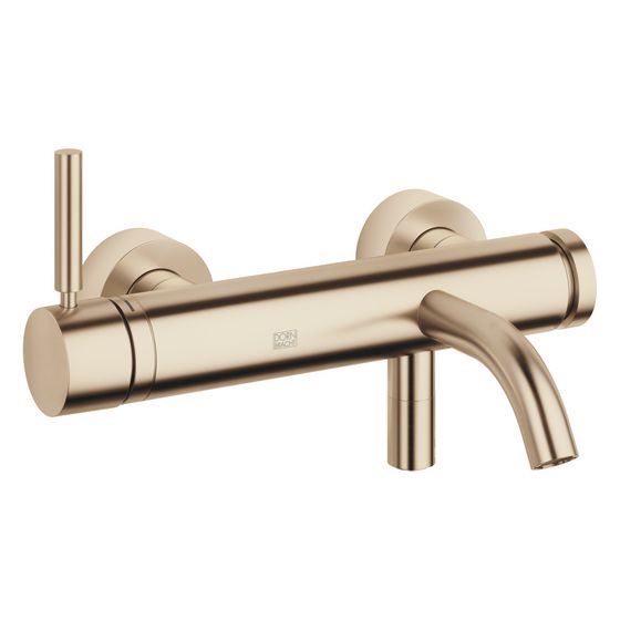 Dornbracht Wannen-Einhandbatterie Meta für Wandmontage, Ausladung 202mm, 14l/min, Light Gold gebürstet