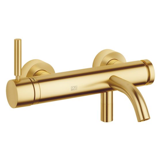 Dornbracht Wannen-Einhandbatterie Meta für Wandmontage, Ausladung 202mm, 14l/min, Gold gebürstet