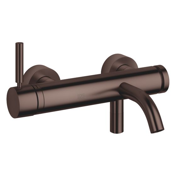 Dornbracht Wannen-Einhandbatterie Meta für Wandmontage, Ausladung 202mm, 14l/min, Dark Bronze gebürstet