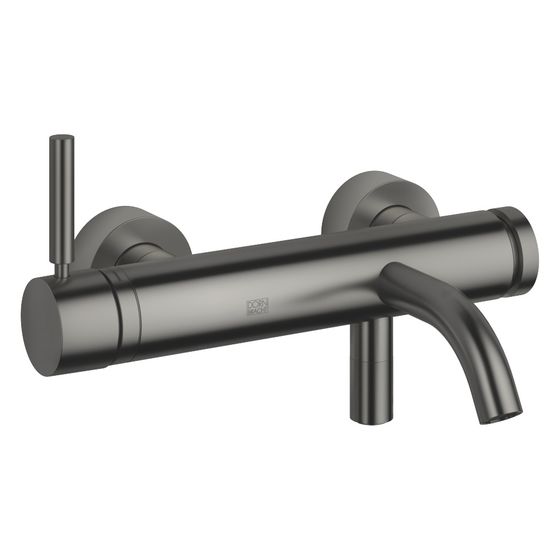 Dornbracht Wannen-Einhandbatterie Meta für Wandmontage, Ausladung 202mm, 14l/min, Dark Platinum gebürstet