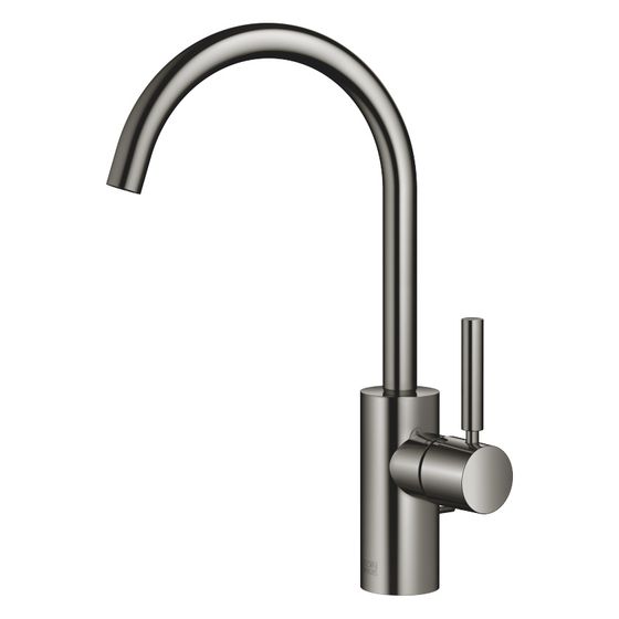Dornbracht Waschtisch-Einhandbatterie Meta mit Ablaufgarnitur, Ausladung 167mm, schwenkbar, 5,7l/min, Dark Chrome
