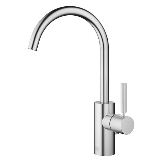 Dornbracht Waschtisch-Einhandbatterie Meta mit Ablaufgarnitur, Ausladung 167mm, schwenkbar, 5,7l/min, Chrom gebürstet