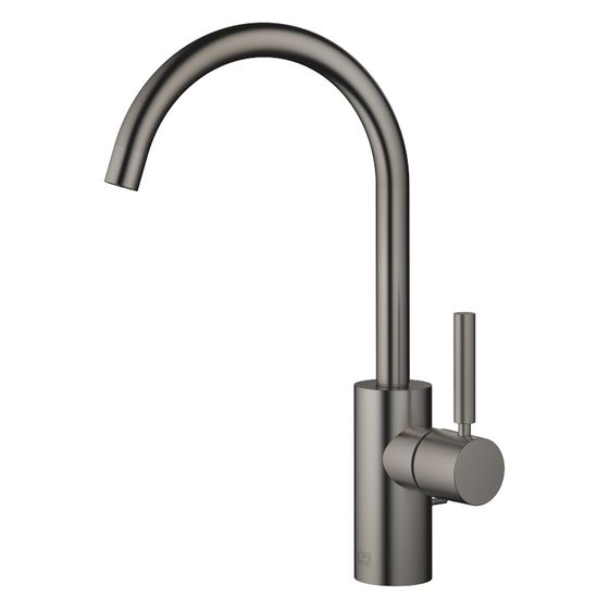 Dornbracht Waschtisch-Einhandbatterie Meta mit Ablaufgarnitur, Ausladung 167mm, schwenkbar, 5,7l/min, Dark Platinum gebürstet