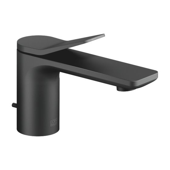 Dornbracht Waschtisch-Einhandbatterie Lissé starrer Auslauf 130mm, 5,7l/min, Schwarz matt