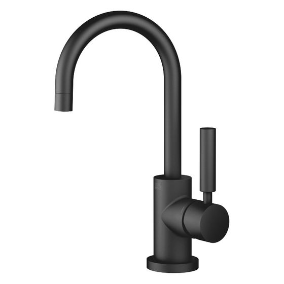 Dornbracht Waschtisch-Einhandbatterie Tara mit Ablaufgarnitur, schwenkbar, 137mm, 5,7l/min, Schwarz matt, 33500882-33