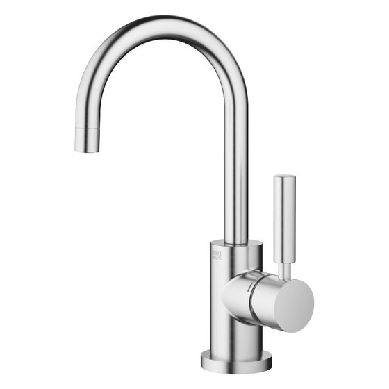 Dornbracht Waschtisch-Einhandbatterie Tara mit Ablaufgarnitur, schwenkbar, 137mm, 5,7l/min, Chrom gebürstet, 33500882-93