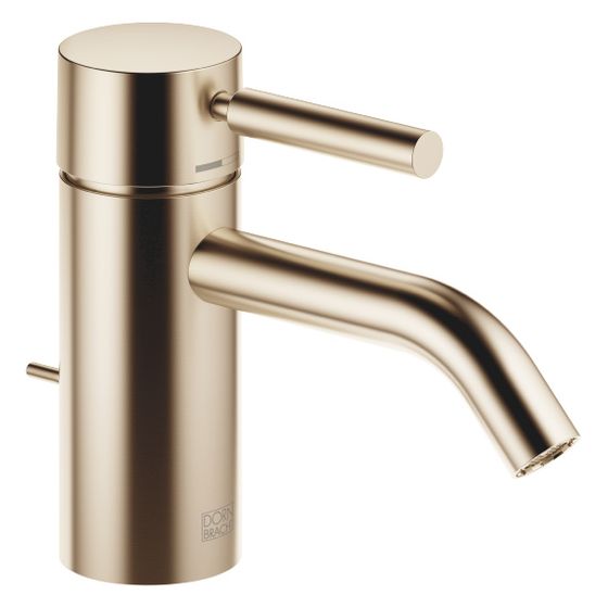 Dornbracht Waschtisch-Einhandbatterie Meta mit Ablaufgarnitur, Ausladung 125mm, starr, 5,7l/min, Light Gold gebürstet