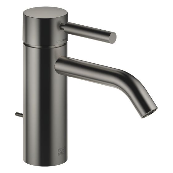 Dornbracht Waschtisch-Einhandbatterie Meta mit Ablaufgarnitur, Ausladung 135mm, starr, 5,7l/min, Dark Platinum gebürstet