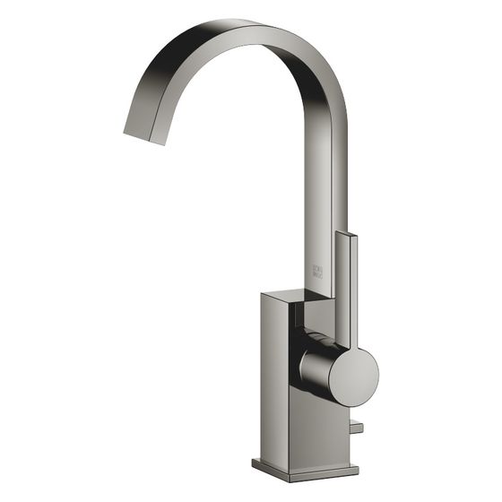 Dornbracht Waschtisch-Einhandbatterie Mem, mit Ablaufgarnitur, starrer Auslauf, 113mm, max. 5,7l/min, Dark Chrome