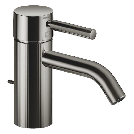 Dornbracht Waschtisch-Einhandbatterie Meta mit Ablaufgarnitur, 125mm, facettierte Struktur, starr, 5,7l/min, Dark Chrome