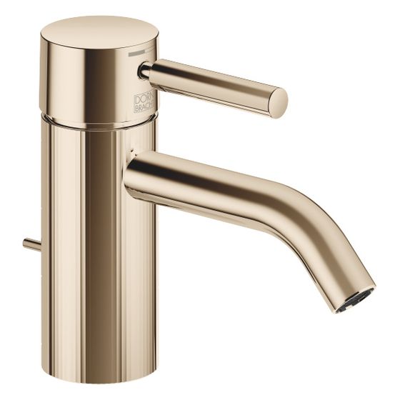 Dornbracht Waschtisch-Einhandbatterie Meta mit Ablaufgarnitur, 125mm, facettierte Struktur, starr, 5,7l/min, Light Gold