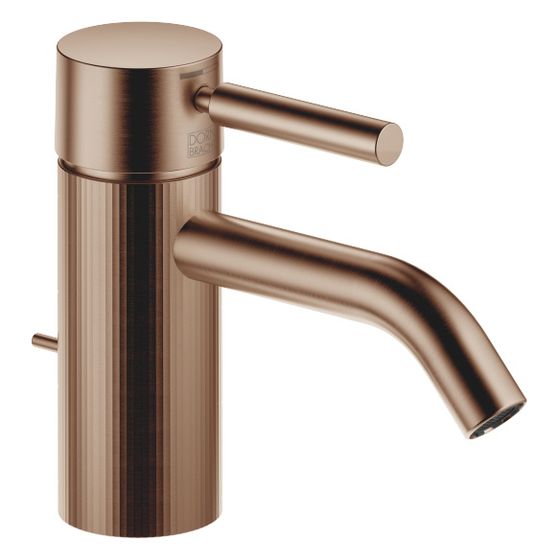 Dornbracht Waschtisch-Einhandbatterie Meta mit Ablaufgarnitur, 125mm, facettierte Struktur, starr, 5,7l/min, Bronze gebürstet