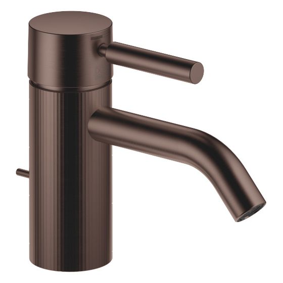 Dornbracht Waschtisch-Einhandbatterie Meta mit Ablaufgarnitur, 125mm, facettierte Struktur, starr, 5,7l/min, Dark Bronze geb