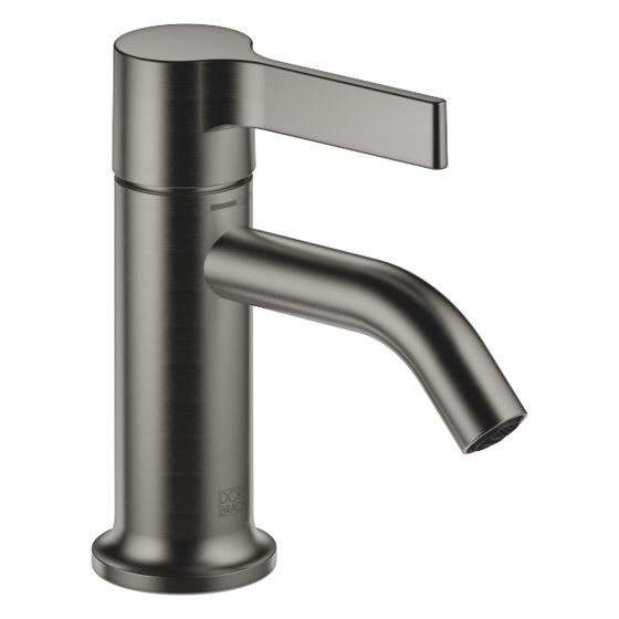 Dornbracht Waschtisch-Einhandbatterie Vaia mit Ablaufgarnitur, starr, Ausladung 106mm, 5,7l/min, Dark Platinum gebürstet
