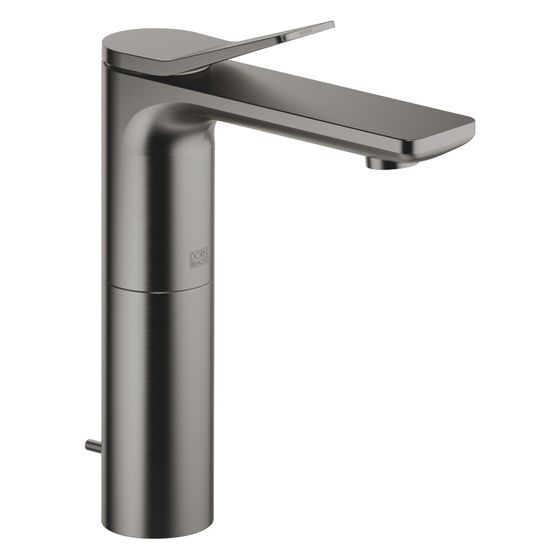 Dornbracht Waschtisch-Einhandbatterie Lissé starrer Auslauf 130mm mit erhöhtem Standfuß, 5,7l/min, Dark Platinum gebürstet
