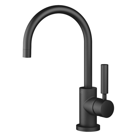 Dornbracht Waschtisch-Einhandbatterie Tara mit Ablaufgarnitur, schwenkbar, 166mm, 5,7l/min, Schwarz matt, 33513882-33