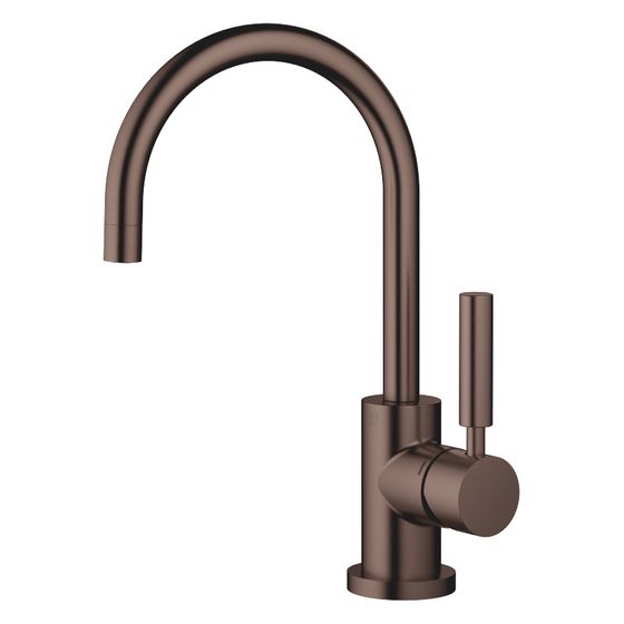 Dornbracht Waschtisch-Einhandbatterie Tara mit Ablaufgarnitur, schwenkbar, 166mm, 5,7l/min, Dark Bronze gebürstet, 33513882-43