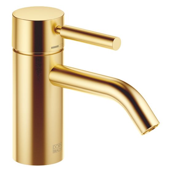 Dornbracht Waschtisch-Einhandbatterie Meta o. Ablaufg., Ausladung 125mm, starr, 5,7l/min, Gold gebürstet