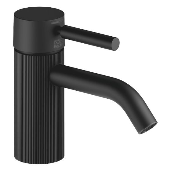 Dornbracht Waschtisch-Einhandbatterie Meta o. Ablaufg., Ausladung 125mm, lineare Struktur, starr, 5,7l/min, Schwarz matt