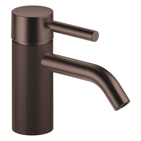 Dornbracht Waschtisch-Einhandbatterie Meta o. Ablaufg., 125mm, lineare Struktur, starr, 5,7l/min, Dark Bronze gebürstet