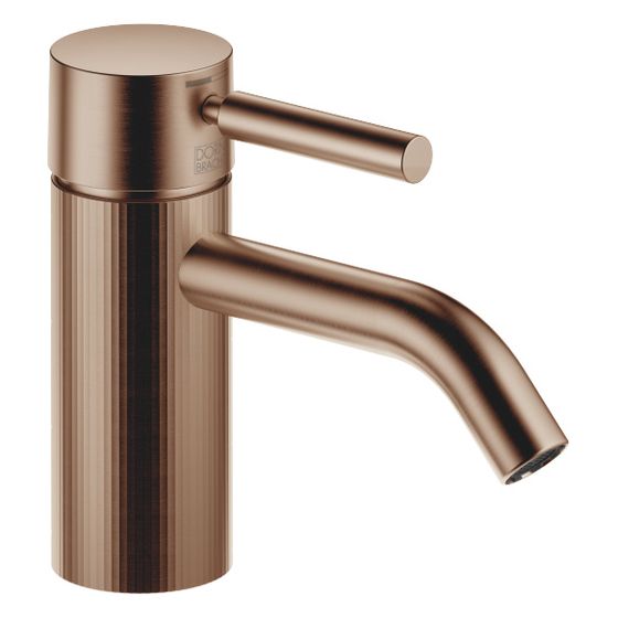 Dornbracht Waschtisch-Einhandbatterie Meta o. Ablaufg., 125mm, facettierte Struktur, starr, 5,7l/min, Bronze gebürstet