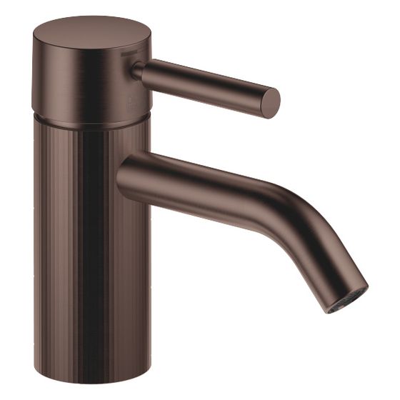 Dornbracht Waschtisch-Einhandbatterie Meta o. Ablaufg., 125mm, facettierte Struktur, starr, 5,7l/min, Dark Bronze geb