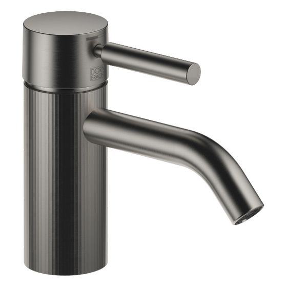 Dornbracht Waschtisch-Einhandbatterie Meta o. Ablaufg., 125mm, facettierte Struktur, starr, 5,7l/min, Dark Platinum geb