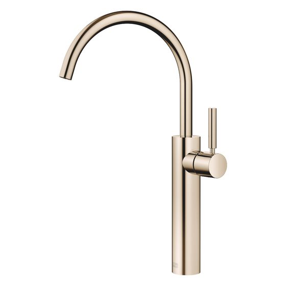 Dornbracht Waschtisch-Einhandbatterie Meta mit erhöhtem Standfuß, Ausladung 201mm, schwenkbar, 5,7l/min, Light Gold