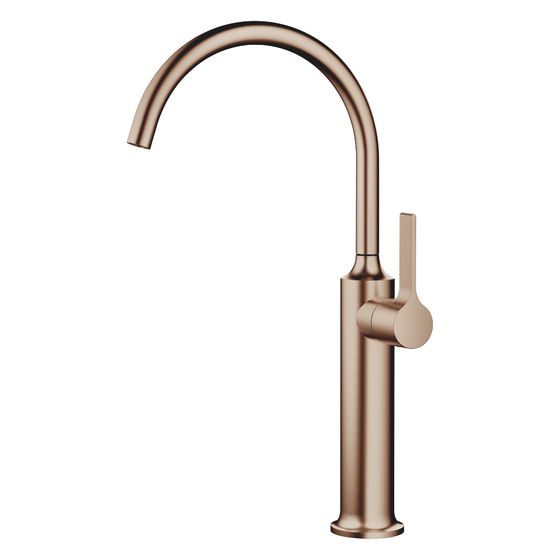 Dornbracht Waschtisch-Einhandbatterie Vaia erhöhter Standfuß, o. Ablaufg., schwenkbar, 201mm, 5,7l/min, Bronze gebürstet